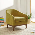 Fauteuil Kiian Boucle avec pieds en bois massif | HULALA HOME