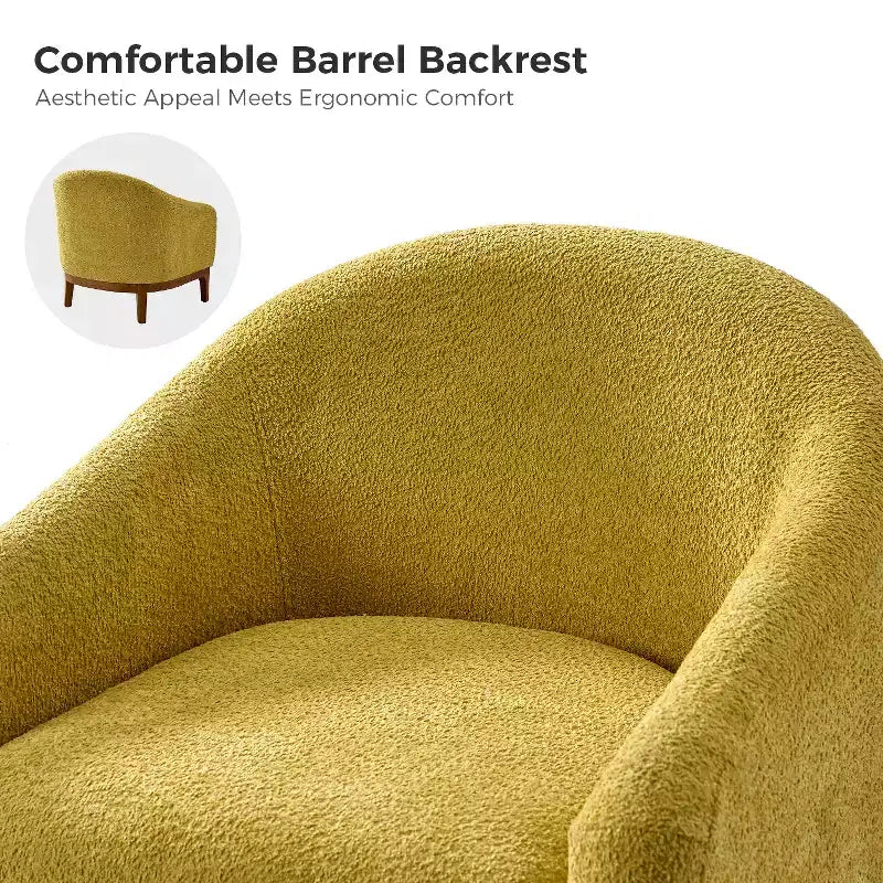 Fauteuil Kiian Boucle avec pieds en bois massif | HULALA HOME