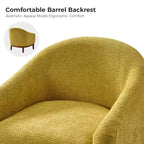 Fauteuil Kiian Boucle avec pieds en bois massif | HULALA HOME