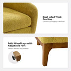 Fauteuil Kiian Boucle avec pieds en bois massif | HULALA HOME