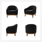 Fauteuil Kiian Boucle avec pieds en bois massif | HULALA HOME