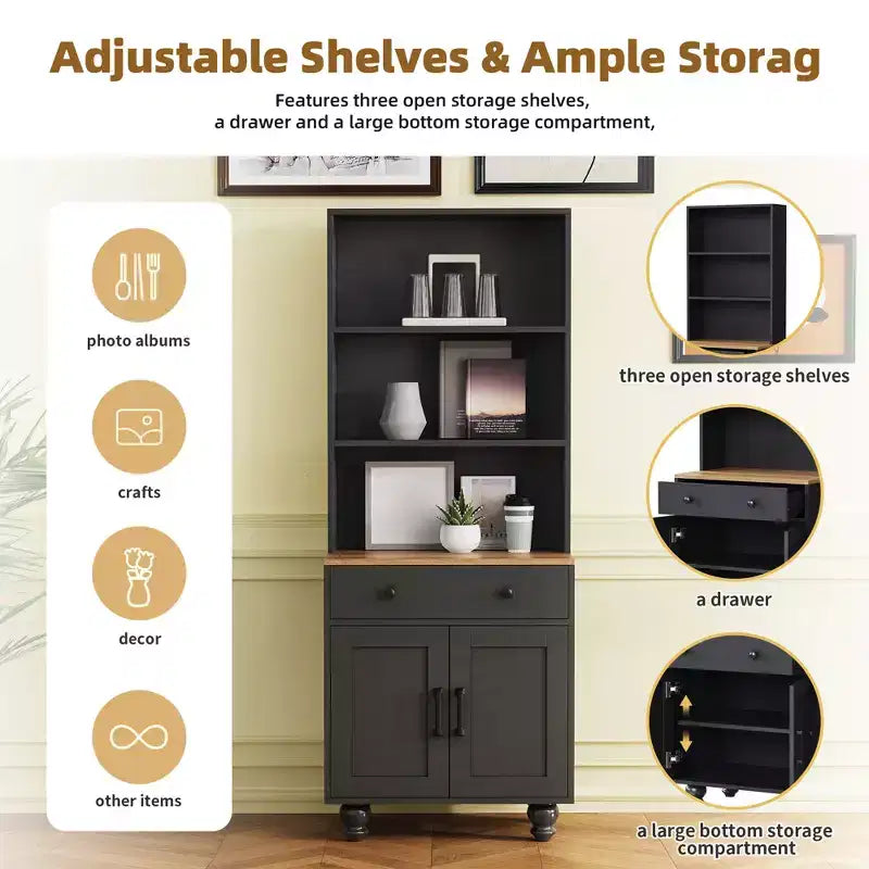 Meuble TV mural 3 pièces, centre de divertissement avec étagères pour téléviseurs jusqu'à 70 pouces, meuble console média avec tiroirs pour salon et chambre