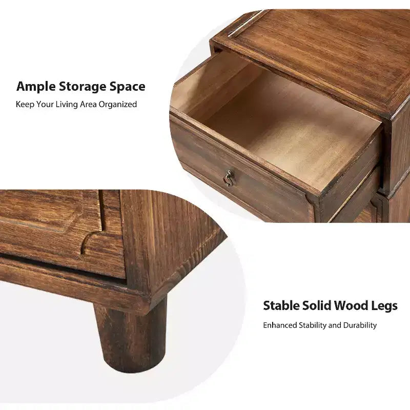 Oddone 2 - Table de chevet à tiroir au design modulaire | ART OF LIVING DESIGNS