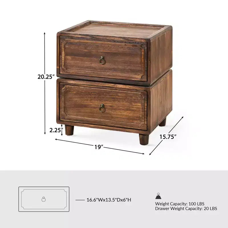 Oddone 2 - Table de chevet à tiroir au design modulaire | ART OF LIVING DESIGNS