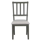Ensemble de salle à manger rond 5 pièces Whisen Rustic Charm avec 3 chaises rembourrées et un banc incurvé pour salle à manger, cuisine