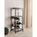 Kings Brand Furniture Biola 15 Bottle Capacity Metal Wine Rack Storage Organizer, Brushed Copper