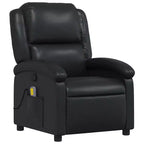 vidaXL Fauteuil de massage inclinable noir - Dossier et repose-pieds réglables pour une relaxation optimale