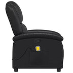 vidaXL Fauteuil de massage inclinable noir - Dossier et repose-pieds réglables pour une relaxation optimale
