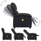 vidaXL Fauteuil de massage inclinable noir - Dossier et repose-pieds réglables pour une relaxation optimale