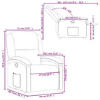 vidaXL Fauteuil inclinable à oreilles Canapé inclinable Mobilier d'assise Cuir véritable - Crème Inclinaison manuelle sans massage