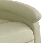 vidaXL Fauteuil inclinable à oreilles Canapé inclinable Mobilier d'assise Cuir véritable - Crème Inclinaison manuelle sans massage