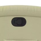 vidaXL Fauteuil inclinable à oreilles Canapé inclinable Mobilier d'assise Cuir véritable - Crème Inclinaison manuelle sans massage