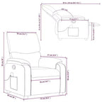 vidaXL Fauteuil de massage inclinable Similicuir noir, métal, contreplaqué, individuel