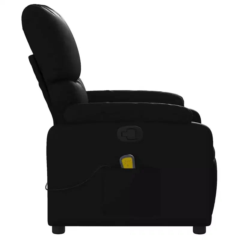 vidaXL Fauteuil de massage inclinable Similicuir noir, métal, contreplaqué, individuel