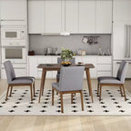 Ensemble de salle à manger Merax 5 pièces de style moderne du milieu du siècle avec 4 chaises rembourrées