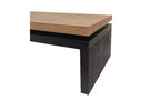 TUYOHW Table basse moderne en bois avec plateau flottant, table de salon rectangulaire élégante, table de canapé industrielle