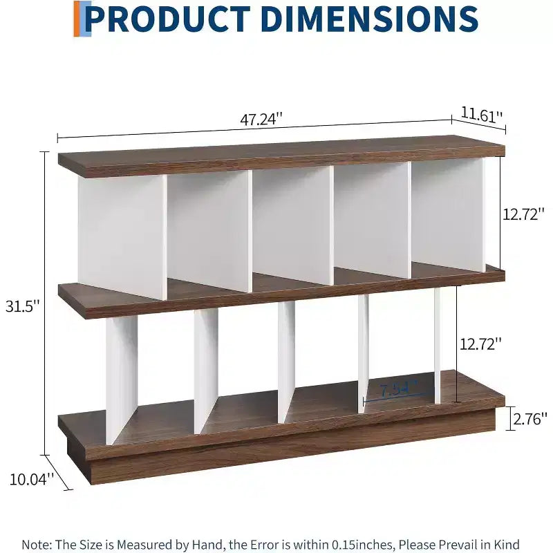 Étagère basse à 8 cubes – Meuble TV en bois avec panneaux arrière amovibles, meuble de rangement d'appoint moderne pour salon, chambre à coucher