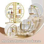 Étagère ouverte modulaire GDFStudio Beau Modern à 4 niveaux en bois et acier