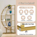 Étagère ouverte modulaire GDFStudio Beau Modern à 4 niveaux en bois et acier
