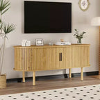 Acekool 47.2 Inch TV Stand, Modern Entertainment Center with Sliding Doors and Storage, for Living Room, Bedroom