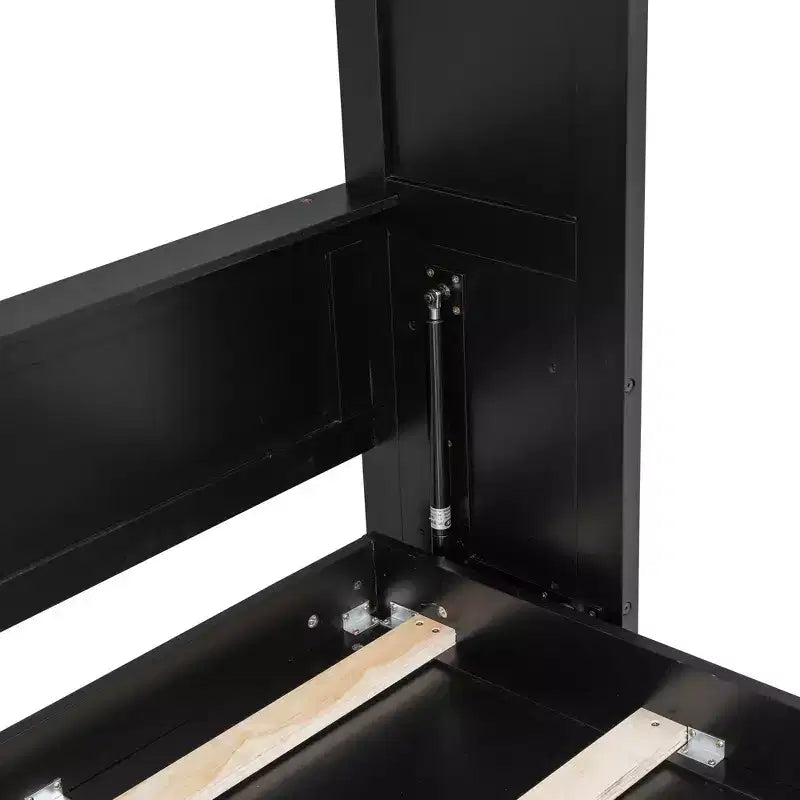 Lit escamotable pleine grandeur Whisen avec armoires de rangement