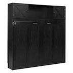 Lit escamotable pleine grandeur Whisen avec armoires de rangement
