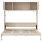 Lit escamotable pleine grandeur Whisen avec armoires de rangement