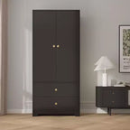 COZONY Armoire de rangement à 2 portes, buffet/bahut en MDF à panneau plat pour chambre, salle à manger et maison