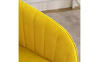TUYOHW Chaise de bureau ergonomique de luxe, chaise de bureau à domicile en velours avec base en métal plaqué or, chaise pivotante réglable