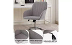 TUYOHW Chaise de bureau ergonomique de luxe, chaise de bureau à domicile en velours avec base en métal plaqué or, chaise pivotante réglable