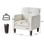 Fauteuil de lecture moderne Okak avec accoudoirs et dossier, chaise confortable avec cadre en bois, chaise de salon pour salle d'attente, salle de réception