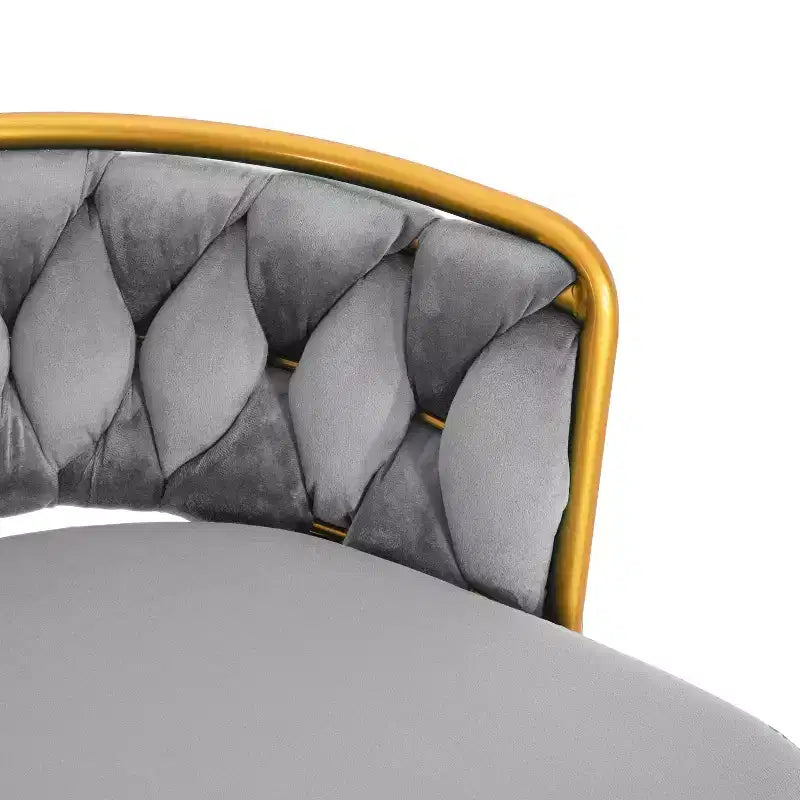 TUYOHW Lot de 2 tabourets de bar pivotants de 80 cm, tabourets de bar de luxe avec base en métal doré et dossier tressé à la main, capacité de 130 kg