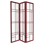 6 ft. Tall Eudes Shoji Screen - Rosewood (3 Panels)