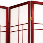 Paravent Eudes Shoji 1,8 m - Bois de rose (3 panneaux)