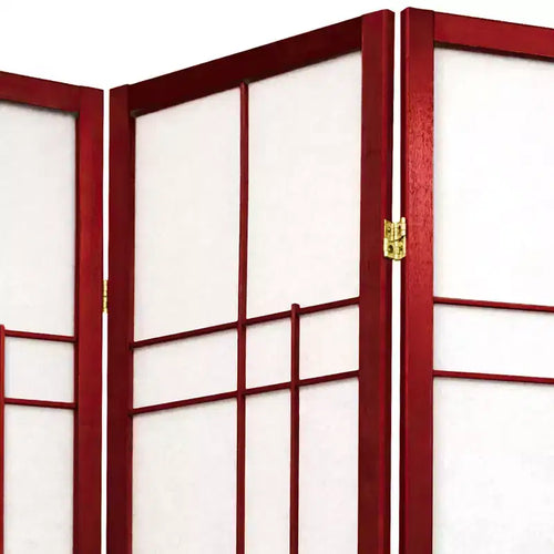 Paravent Eudes Shoji 1,8 m - Bois de rose (3 panneaux)