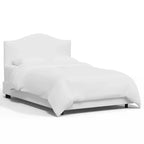 Lit capitonné incurvé personnalisé avec tête de lit Queen Size Skyline Furniture blanc cassé