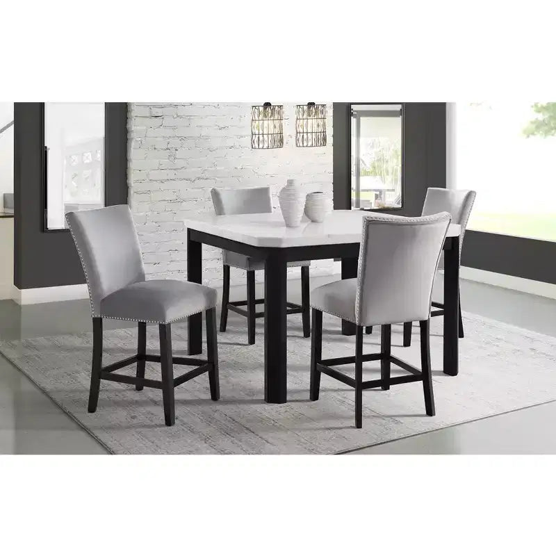 Lot de 2 tabourets de bar hauteur comptoir en velours Céline - Picket House Furnishings