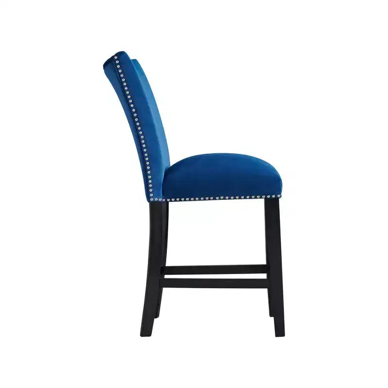 Lot de 2 tabourets de bar hauteur comptoir en velours Céline - Picket House Furnishings