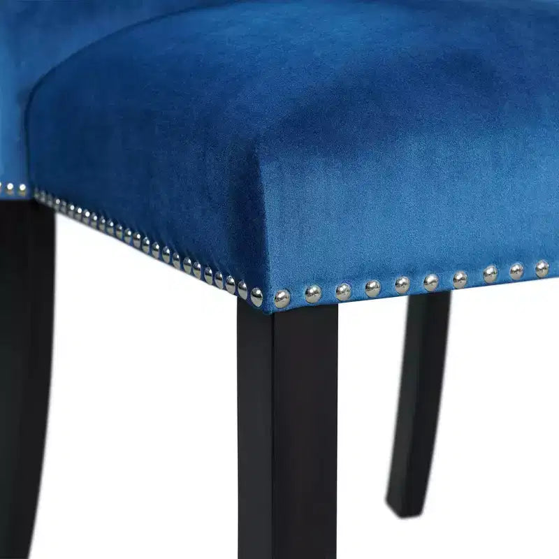 Lot de 2 tabourets de bar hauteur comptoir en velours Céline - Picket House Furnishings