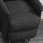 Fauteuil inclinable releveur électrique HOMCOM pour personnes âgées avec télécommande, revêtement en tissu de lin
