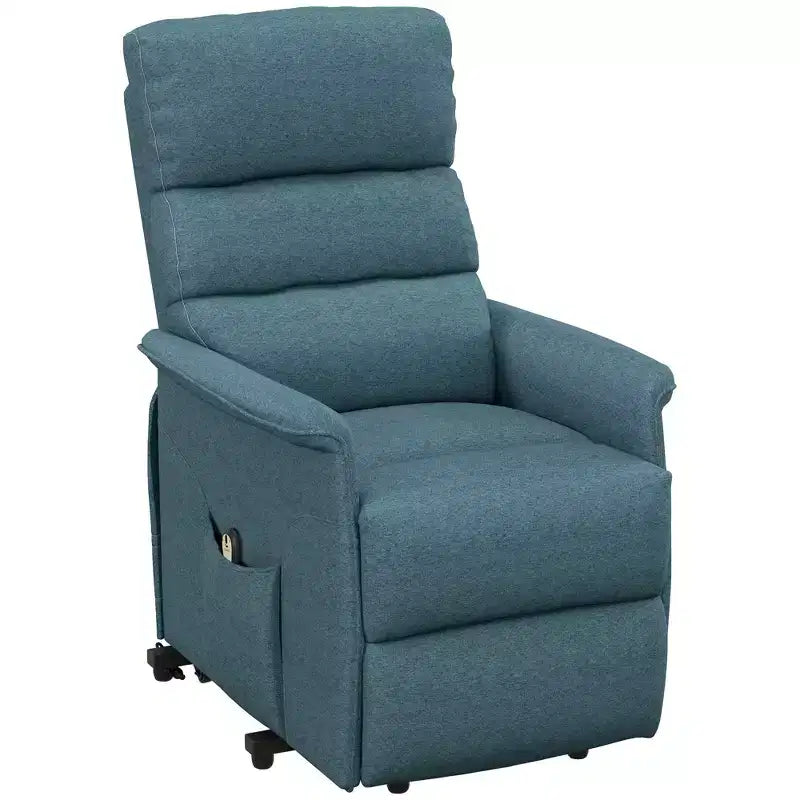 Fauteuil inclinable releveur électrique HOMCOM pour personnes âgées avec télécommande, revêtement en tissu de lin