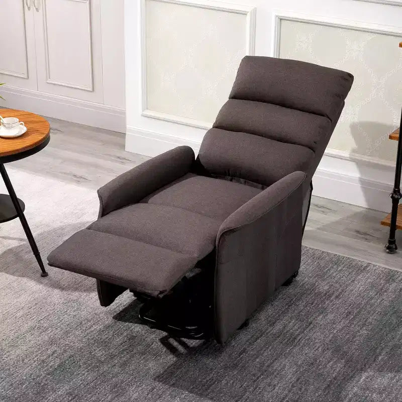 Fauteuil inclinable releveur électrique HOMCOM pour personnes âgées avec télécommande, revêtement en tissu de lin