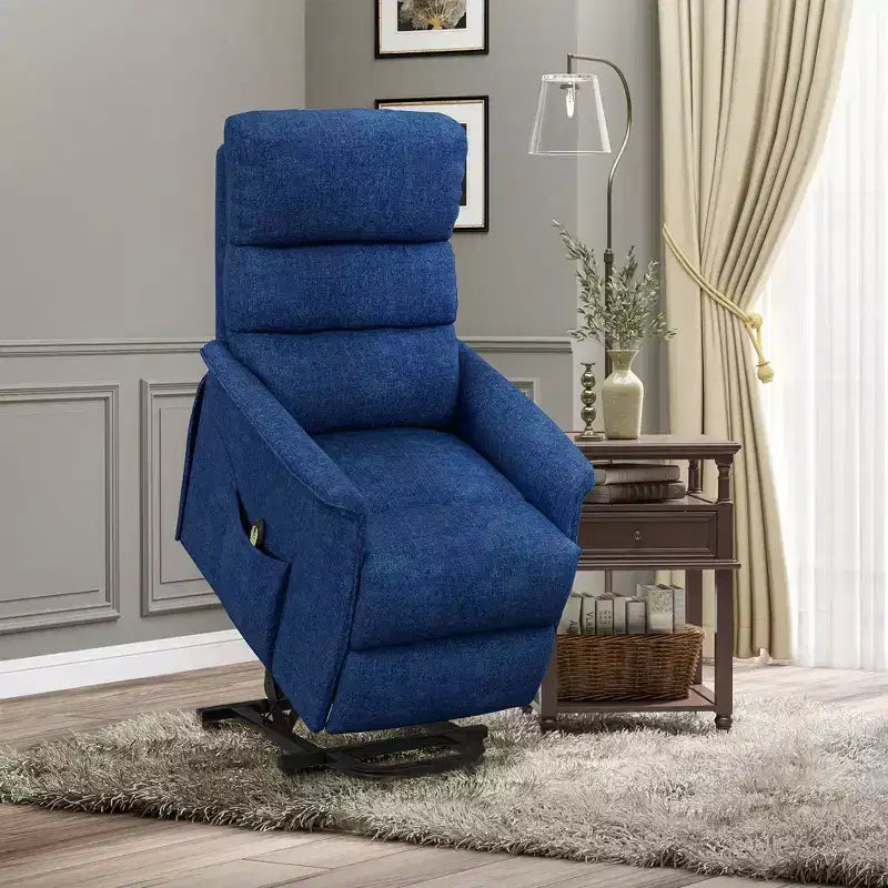 Fauteuil inclinable releveur électrique HOMCOM pour personnes âgées avec télécommande, revêtement en tissu de lin