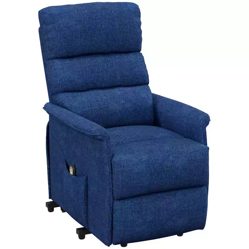 Fauteuil inclinable releveur électrique HOMCOM pour personnes âgées avec télécommande, revêtement en tissu de lin