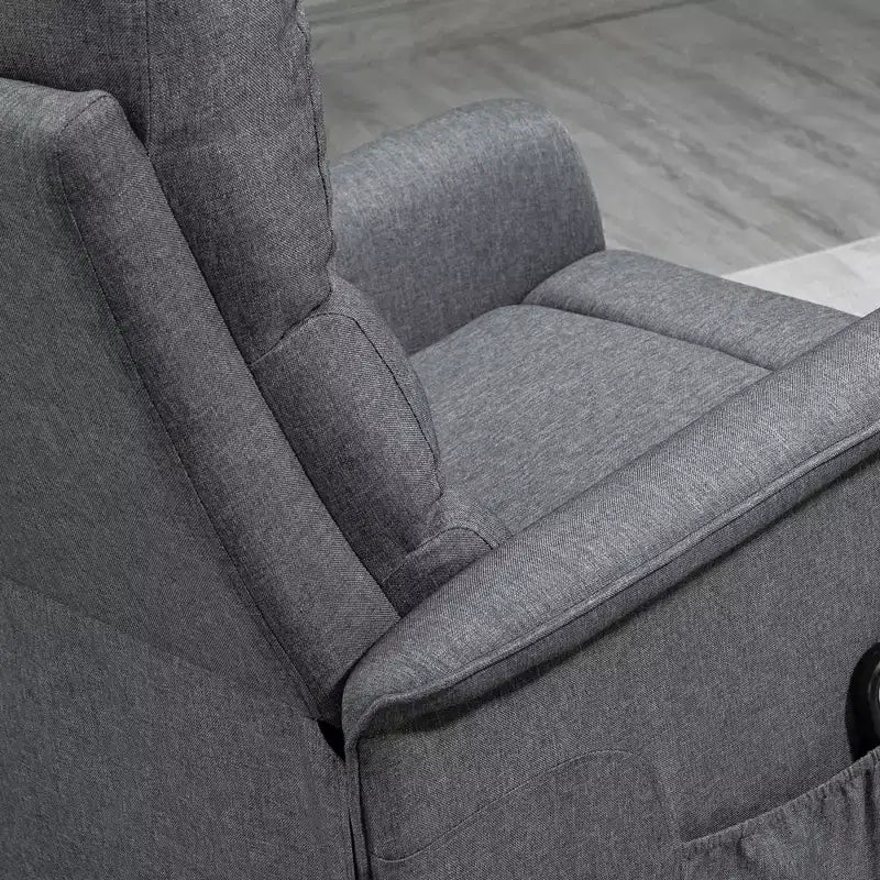 Fauteuil inclinable releveur électrique HOMCOM pour personnes âgées avec télécommande, revêtement en tissu de lin