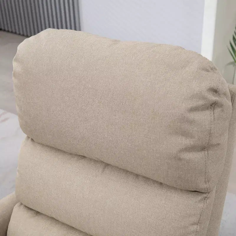 Fauteuil inclinable releveur électrique HOMCOM pour personnes âgées avec télécommande, revêtement en tissu de lin