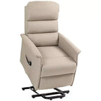 HOMCOM Power Lift Assist Recliner Chair for Elderly with Remote Control, Linen Fabric Upholstery