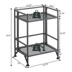 Étagère pliante en métal à 2 niveaux 20 Extra Storage - Breighton Home