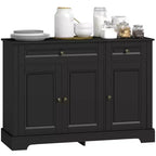HOMCOM Sideboard Buffet Cabinet, Modern Kitchen Cabinet with 2 Drawers and Adjustable Shelves, Coffee Bar Cabinet for Living Room